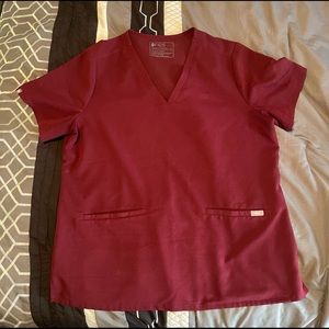 XL Burgundy FIGS Top